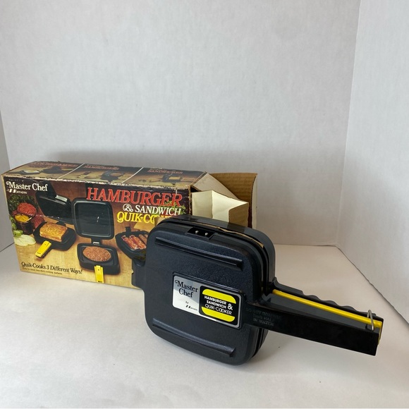 NIB Vintage Master Chef Vintage Sandwich and Hamburger Quick Cooker in Box - Picture 6 of 11